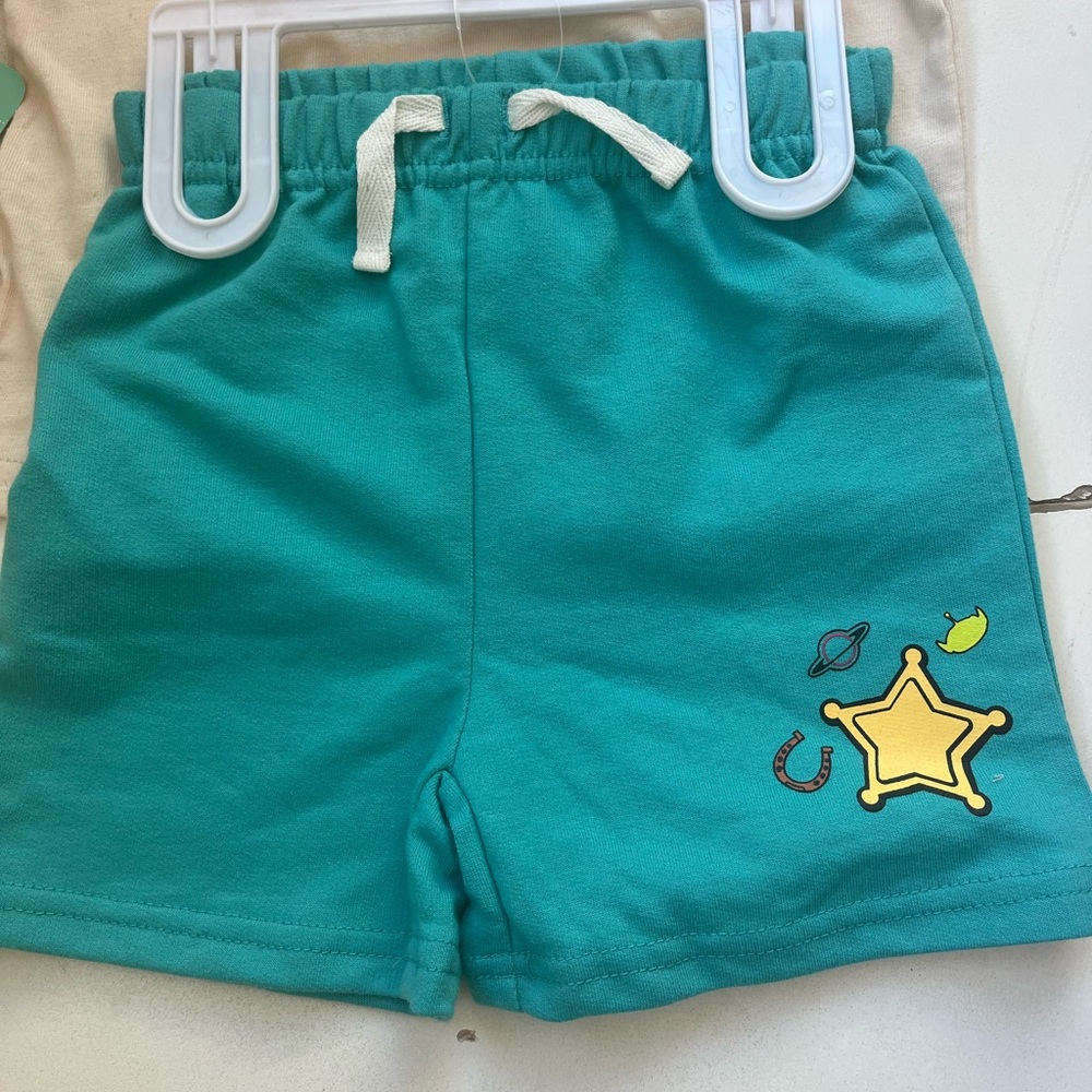 Disney Toy Story Cream Tee and Teal Shorts Set - Picture 2 of 2